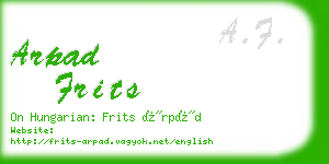 arpad frits business card